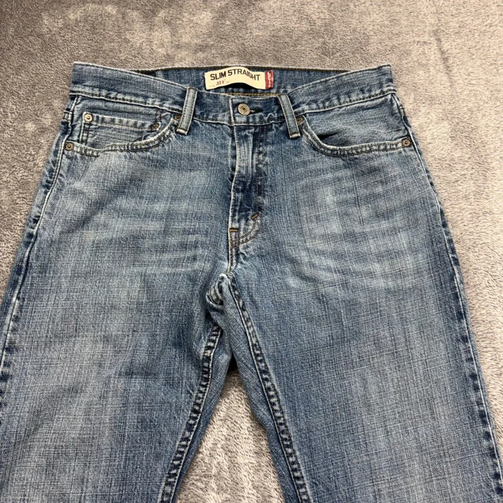 Levis 514 Slim Straight Jeans Men 32x32 Blue Good Zip Fly 100% Cotton